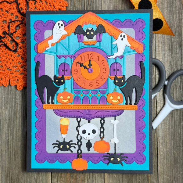 Spellbinder Halloween Tick Tock Cuckoo Clock