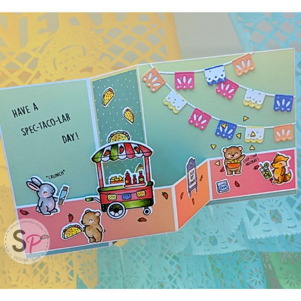 Lawn Fawn Treat Cart Add-On Tacos Z-Fold Card