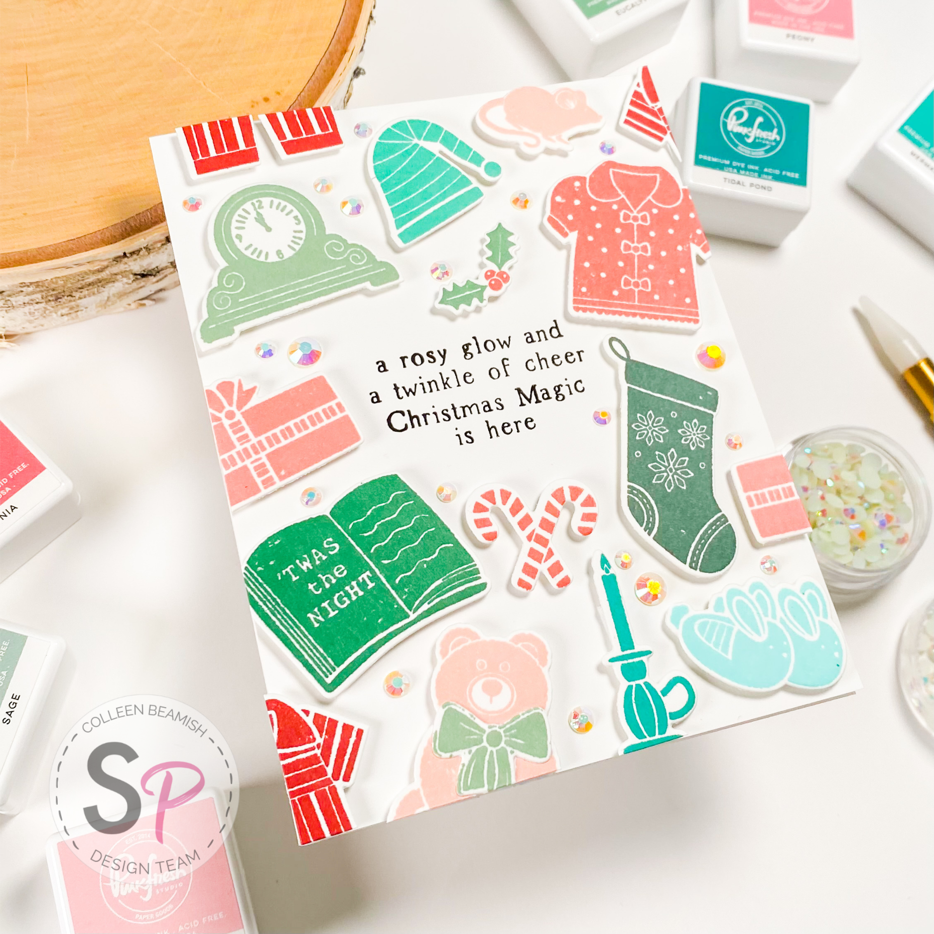 Sweet & Colorful Christmas Card with Catherine Pooler’s Night Before Christmas Set