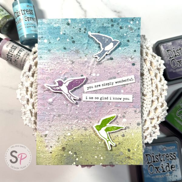 Spellbinders Collaged Birds By Dina Wakley