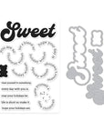 Hero Arts - Beary Sweet Holiday Collection - Stamp & Cut - Sweet Wishes-ScrapbookPal