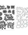 Hero Arts - Friends With Flair Collection - Stamp & Cut - Totally Awesome-ScrapbookPal