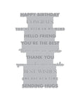 Hero Arts - Say It With Style Collection - Letterpress + Foil Plate - Sentiment Strips XL - Everyday-ScrapbookPal