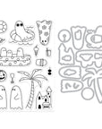 Hero Arts - Summerween Collection - Stamp & Cut - Beach Boos-ScrapbookPal