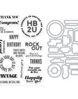 Hero Arts - Vintage Vinyl Collection - Stamp & Cut - Vintage Vinyl-ScrapbookPal