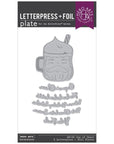 Hero Arts - Yule Fuel Collection - Letterpress + Foil Plate - Cup of Cheer-ScrapbookPal