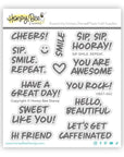Honey Bee Stamps - Clear Stamps - Sip. Smile. Repeat.-ScrapbookPal