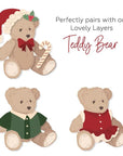 Honey Bee Stamps - Lovely Layers: Teddy Bear Holiday Add-On - Honey Cuts Stand-Alone Dies-ScrapbookPal