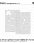 Lawn Fawn - Coloring Stencils - Hive Five-ScrapbookPal