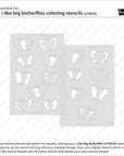 Lawn Fawn - Coloring Stencils - I Like Big Butterflies-ScrapbookPal