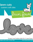 Lawn Fawn - Lawn Cuts - Scripty Love Outline Add-On-ScrapbookPal