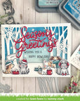 Lawn Fawn - Lawn Cuts - Winter Forest Backdrop: Landscape-ScrapbookPal