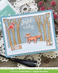 Lawn Fawn - Lawn Cuts - Winter Forest Backdrop: Landscape-ScrapbookPal