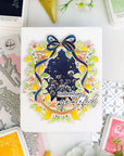 Pinkfresh Studio - Press Plates - Lemon Blossom Crest-ScrapbookPal