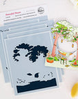 Pinkfresh Studio - Stencils - Peaceful Pause-ScrapbookPal
