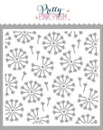 Pretty Pink Posh - Stencils - Dandelion Background-ScrapbookPal