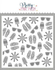 Pretty Pink Posh - Stencils - Layered Summer Fun-ScrapbookPal