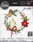 Sizzix - Tim Holtz - Thinlits Dies - Vault Festive Wreath - Scratch & Dent-ScrapbookPal