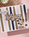 Spellbinders - All About Christmas Collection - Clear Stamps & Dies - Merry Sentiments-ScrapbookPal