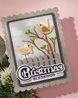 Spellbinders - All About Christmas Collection - Dies - Bow & Bell Scallop Frame-ScrapbookPal