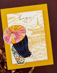 Spellbinders - Autumn in Kyoto Collection - Letterpress + Foil Plates - Scenic Kyoto-ScrapbookPal