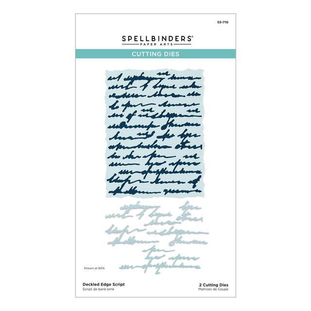 Spellbinders - Beautifully Imperfect Collection - Dies - Deckled Edge Script-ScrapbookPal