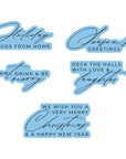 Spellbinders - Christmas City Holiday - Letterpress + Foil Plate & Dies - Holiday Hugs Sentiments-ScrapbookPal