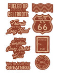 Spellbinders - Classic Road Legends 2.0 Collection - Clear Stamps & Dies - Road Trip Adventures Sentiments - Scratch & Dent-ScrapbookPal