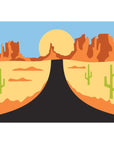Spellbinders - Classic Road Legends 2.0 Collection - Stencils - Highway Horizons-Desert-ScrapbookPal