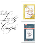Spellbinders - Copperplate On Your Wedding Day Collection - Press Plates - Copperplate To the Lovely Couple-ScrapbookPal