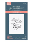 Spellbinders - Copperplate On Your Wedding Day Collection - Press Plates - Copperplate To the Lovely Couple-ScrapbookPal