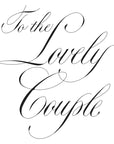 Spellbinders - Copperplate On Your Wedding Day Collection - Press Plates - Copperplate To the Lovely Couple-ScrapbookPal