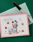 Spellbinders - House-Mouse Tree-mendous Christmas Collection - Cling Stamps - Jingle Bell Wishes-ScrapbookPal