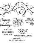 Spellbinders - Mugs & Kisses Collection - Clear Stamps - Mugs and Kisses Sentiments-ScrapbookPal