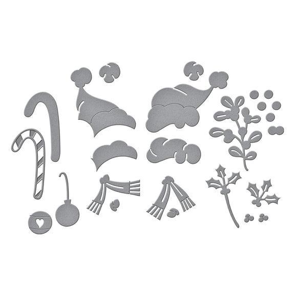 Spellbinders - Say Cheese Classic Mouse Christmas Collection - Dies - Classic Mouse Christmas Embellishments-ScrapbookPal