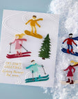 Spellbinders - Ski-son's Greetings Collection - Press Plate & Dies - Ski-son's Greetings Sentiments-ScrapbookPal