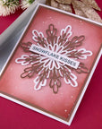 Spellbinders - Snowflake Kisses Collection - Letterpress + Foil Plate & Cut - Snowflake Kisses Sentiments-ScrapbookPal