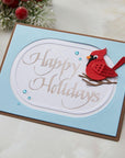 Spellbinders - Upright Italic Holiday Sentiments Collection - Letterpress + Foil Plate - Upright Italic Happy Holidays-ScrapbookPal