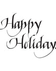 Spellbinders - Upright Italic Holiday Sentiments Collection - Letterpress + Foil Plate - Upright Italic Happy Holidays-ScrapbookPal