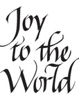 Spellbinders - Upright Italic Holiday Sentiments Collection - Letterpress + Foil Plate - Upright Italic Joy to the World-ScrapbookPal