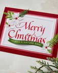 Spellbinders - Upright Italic Holiday Sentiments Collection - Letterpress + Foil Plate - Upright Italic Merry Christmas-ScrapbookPal