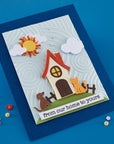 Spellbinders - Whimsical Village Collection - 3D Embossing Folder - Whimsical Skies-ScrapbookPal