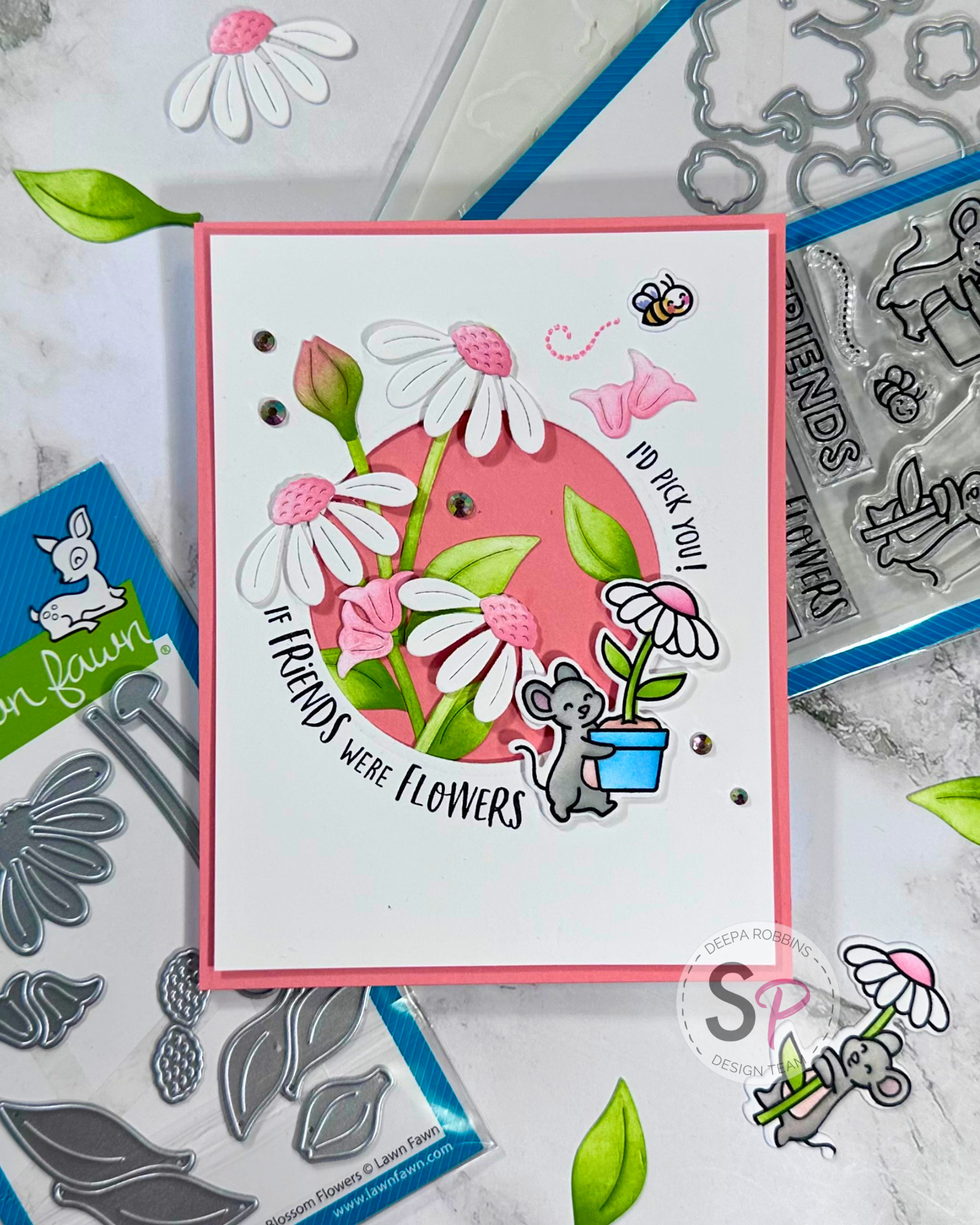 Lawn Fawn | Mice Flowers | Card Making Tutorial