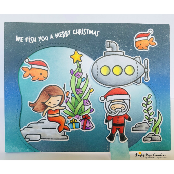 Scuba Diving Santa Card