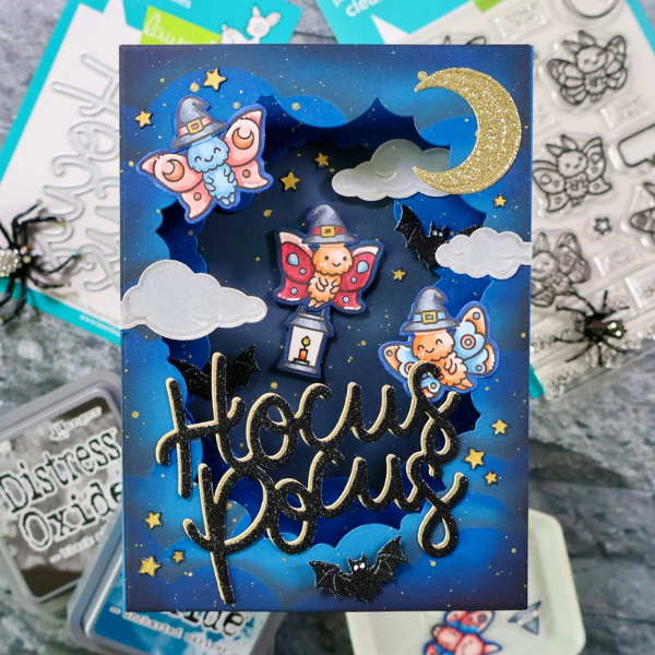 Lawn Fawn | I Like Cute Moths Stamp and Die Set Card Making Tutorial