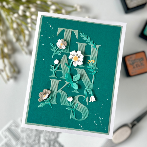 Pinkfresh Studio Bloom of Thanks Dies & Stencils