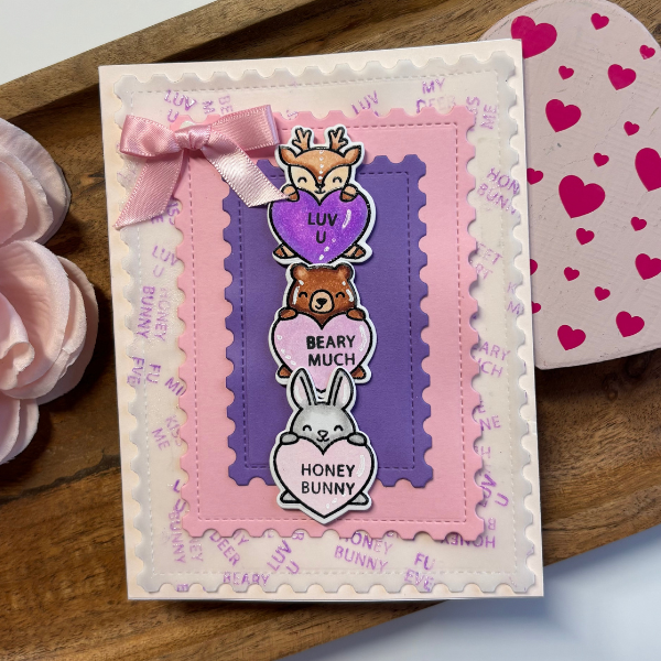 Lawn Fawn Valentine Cards | Cute Critters & Postage Dies