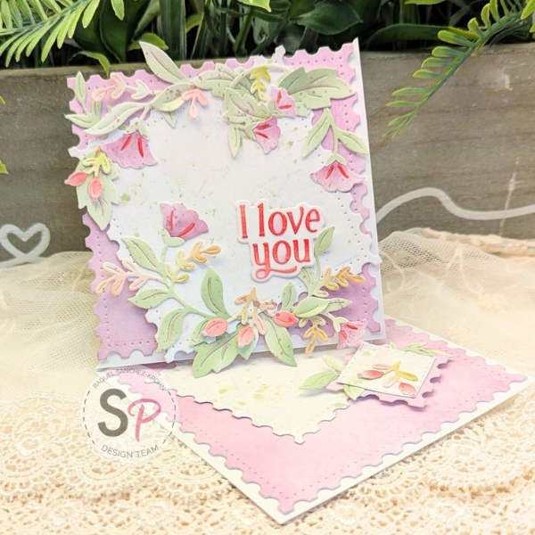 Easel Card with Wild Meadow Wreath from Pinkfresh Studio