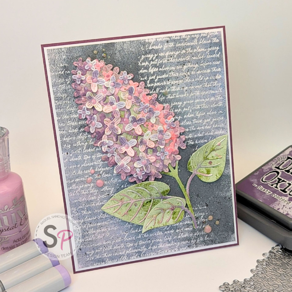 Layered Lilac Card with Hero Arts Spring Meadow