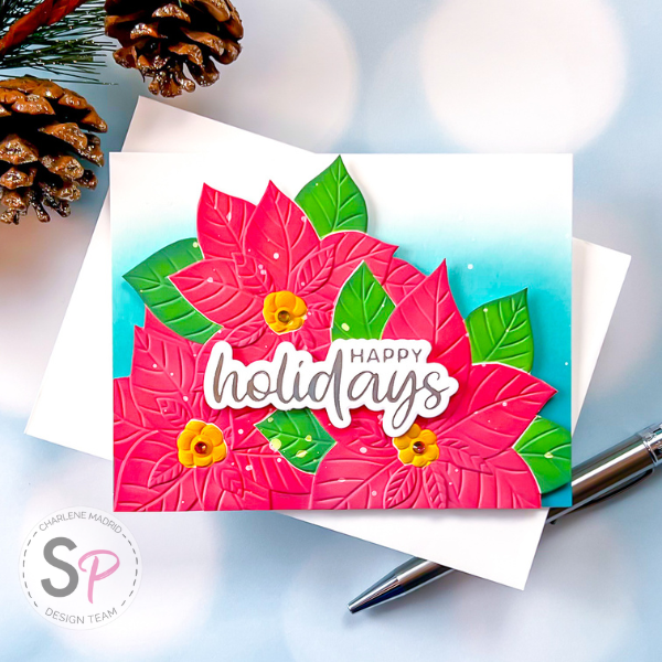 Poinsettia 3D Embossed Card